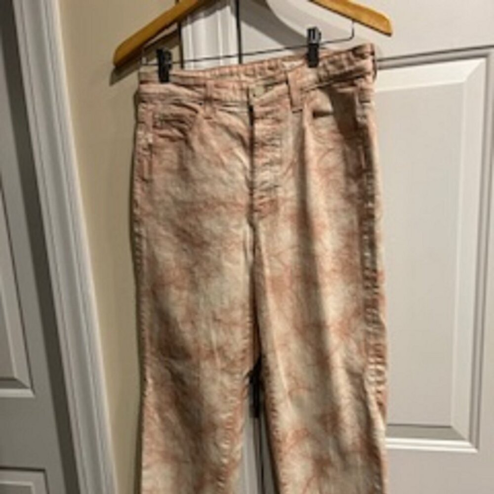 Women's Jeans Adriano Goldschmied 31R Rust & Beige High Rise Button Enclosure